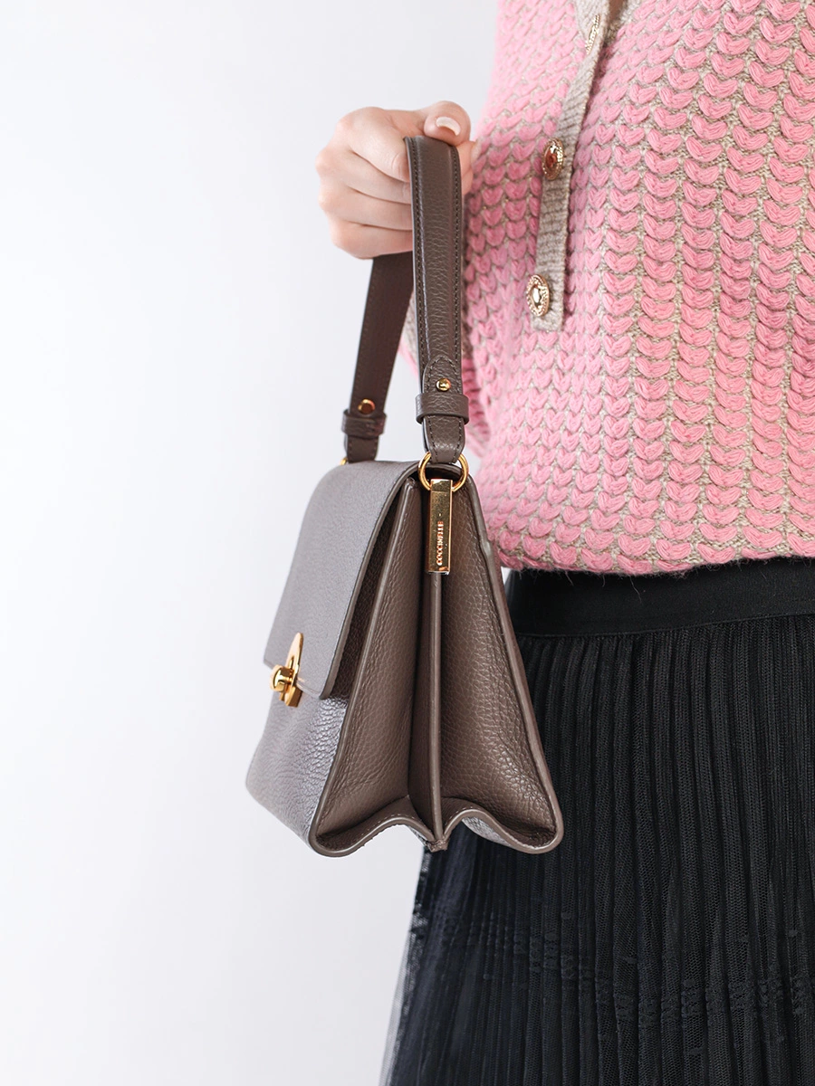 Сумка-мини темно-бежевого цвета